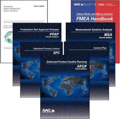 Discounted Bundle - IATF 16949 and the Core Tools manuals: APQP,  Control Plan, PPAP, AIAG & VDA FMEA Handbook, MSA, & SPC